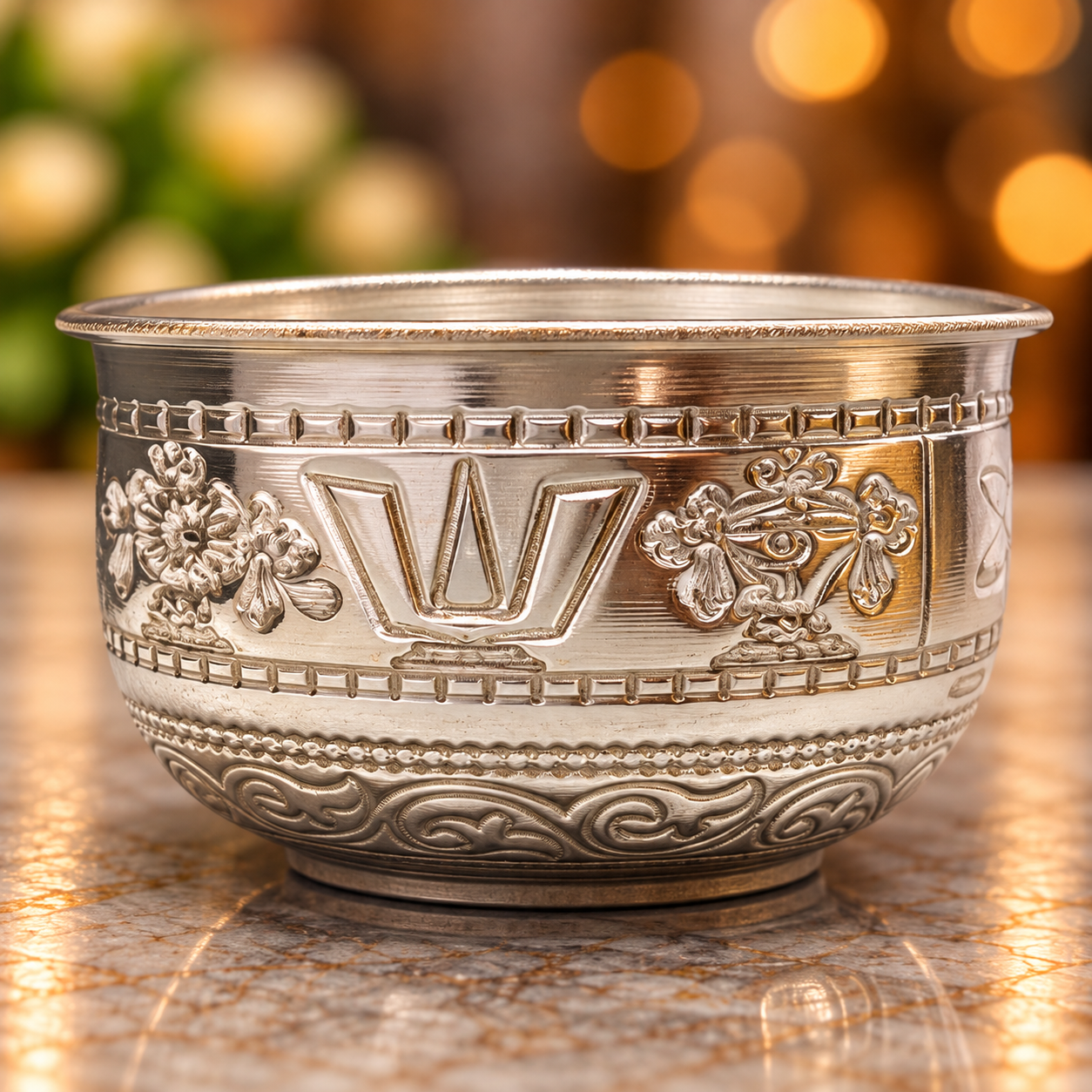 GS Shanku chakra namam prasadam bowl 5.2"