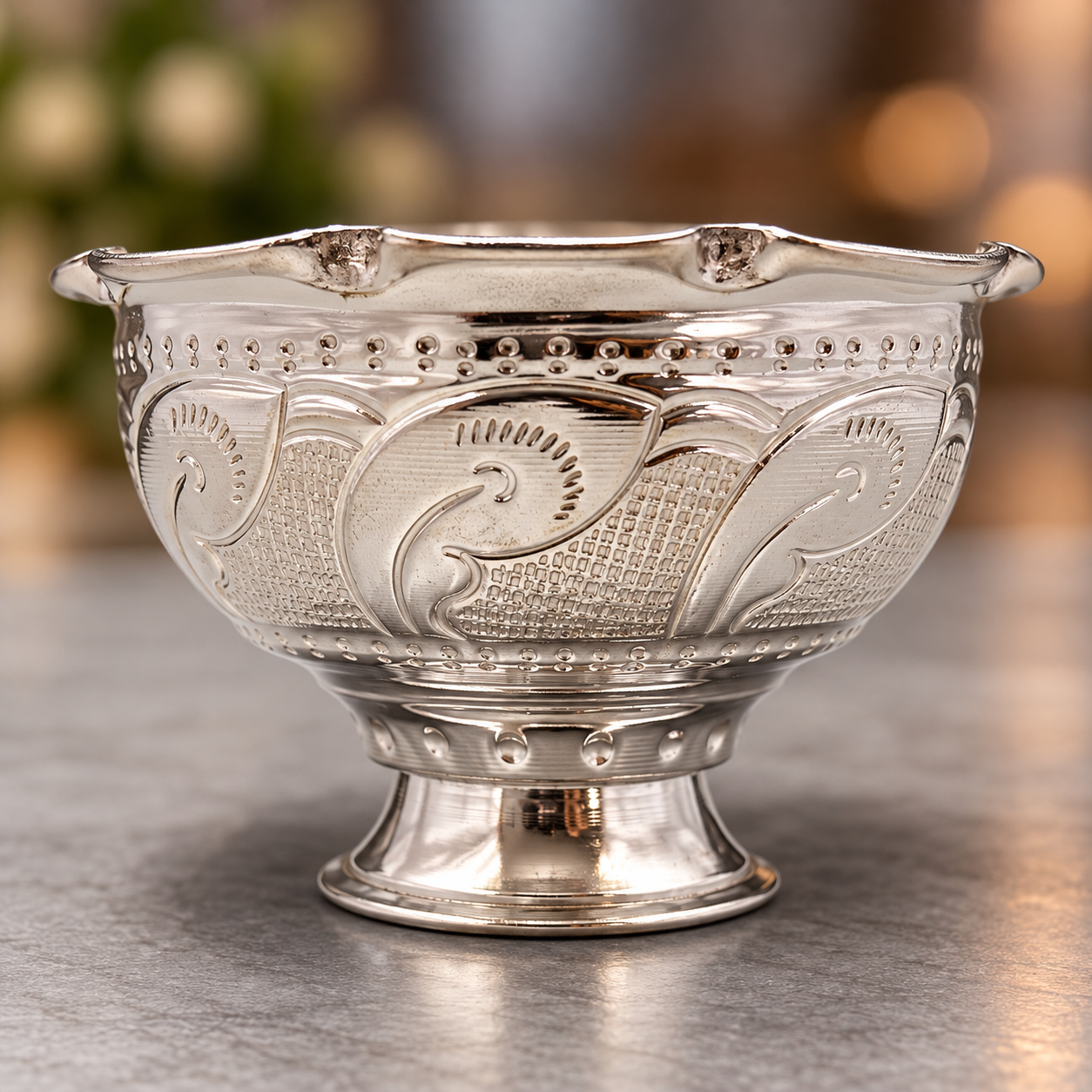 GS Nakshi work prasadam bowl 4"