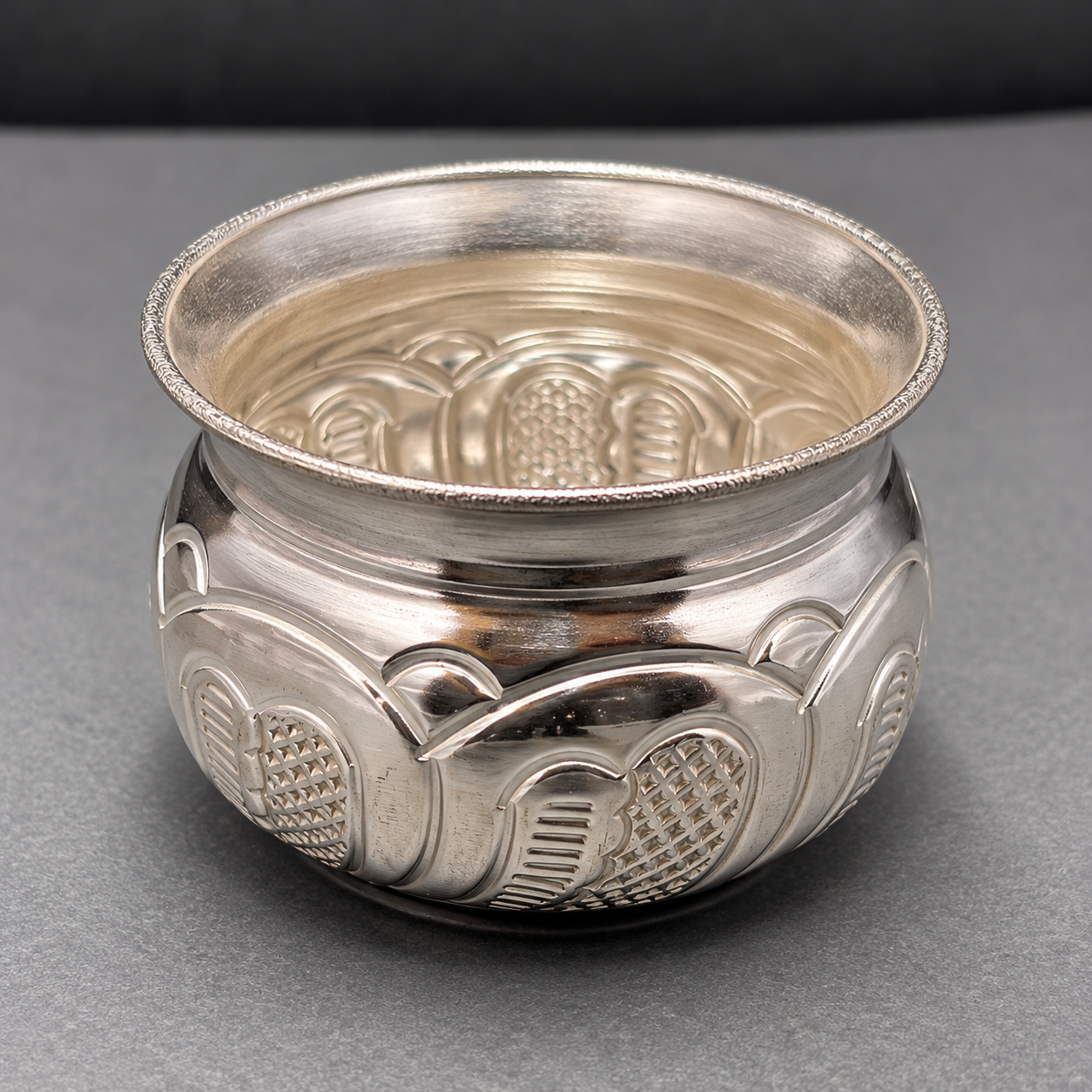 GS Flower nakshi work kumkum bowl 3"