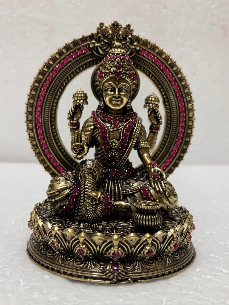 24kr gold coated lakshmi idol 7"