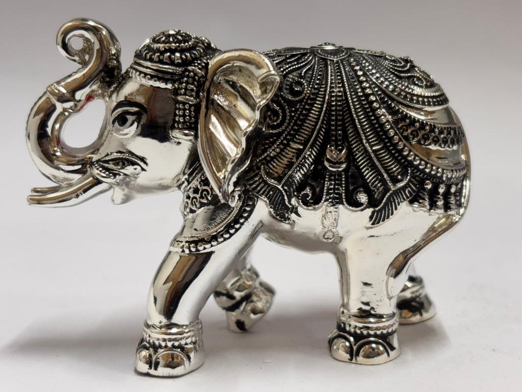 999 silver 5d elelphants 8" premium pair