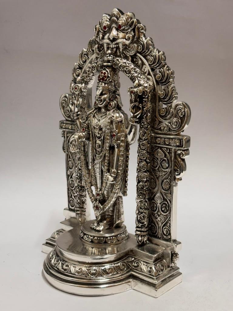 999 silver ayodhya ram idol 4.5"